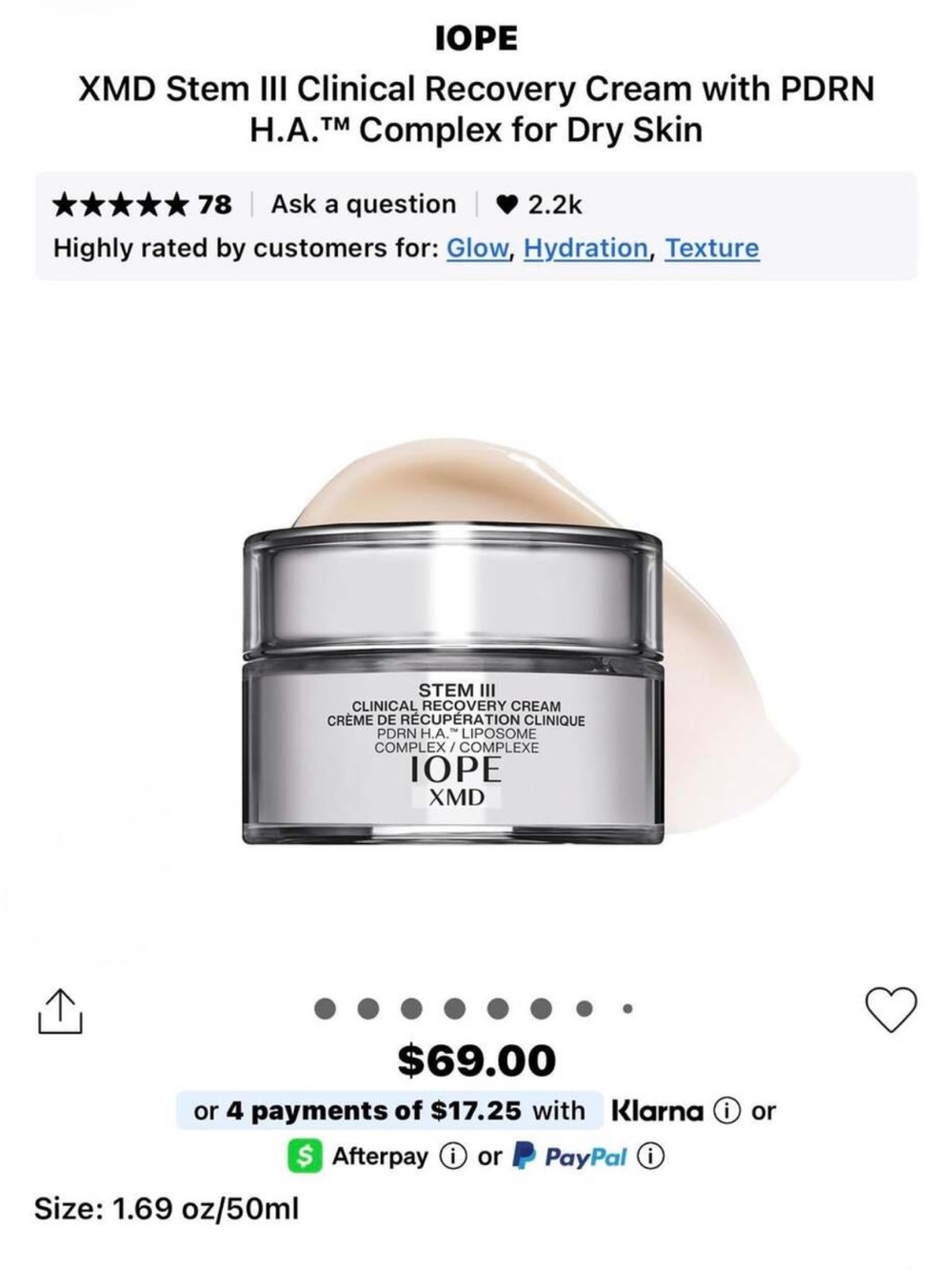 XMD Stem III Clinical Recovery Cr3am - Hydrating Repair